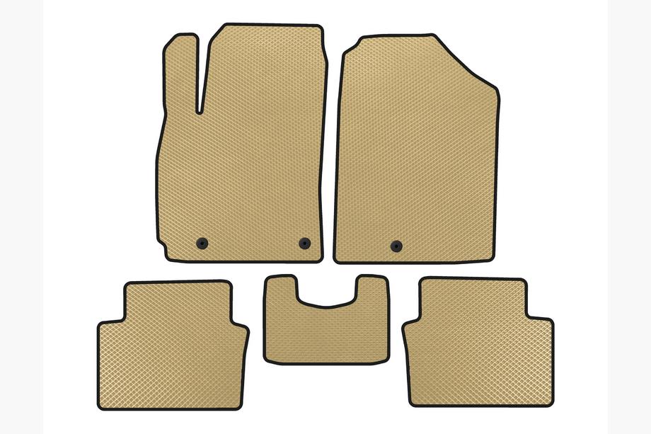 Hyundai Veloster 2018-2022 EVA Floor Mats (Coupe, Beige) Image