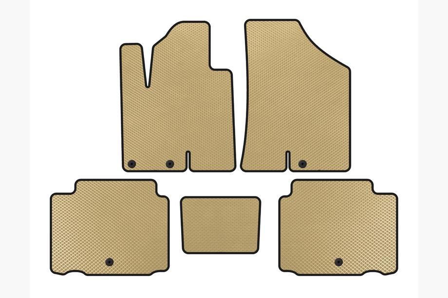Hyundai IX55 2007-2012 EVA Floor Mats (Beige) Image