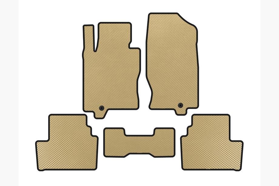 Infiniti G25/G35/37 (V36/CV36) 2006-2015 EVA Floor Mats (G35 S, Coupe, Beige) Image