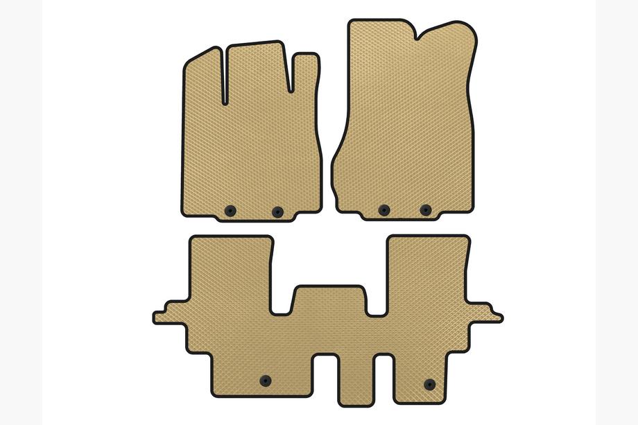 Infiniti QX60 2016-2021 EVA Floor Mats (2 Rows, Beige) Image