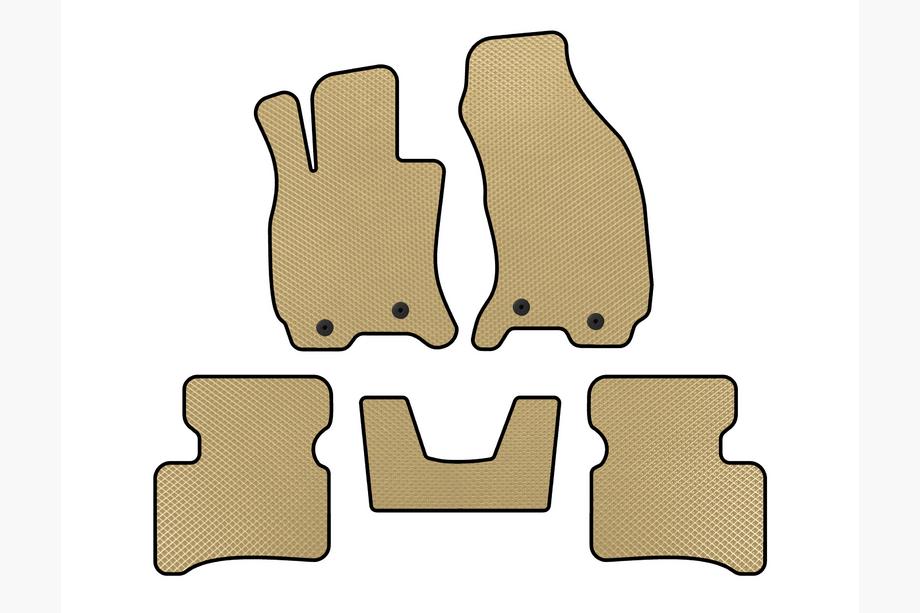 Jaguar X-Type 2001-2009 EVA Floor Mats (SD, Floor-Mounted Accelerator, Beige) Image