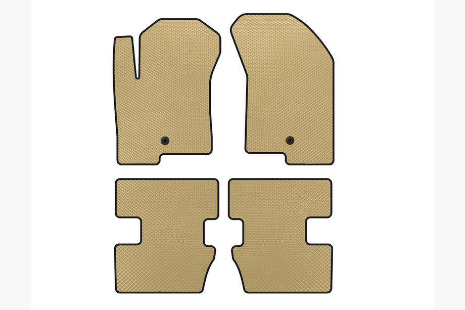 Jeep Compass 2006-2016 EVA Floor Mats (2006-2011, Beige) Image