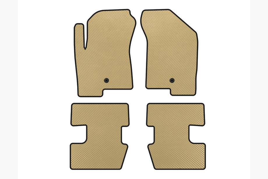 Jeep Compass 2006-2016 EVA Floor Mats (2011-2016, Beige) Image