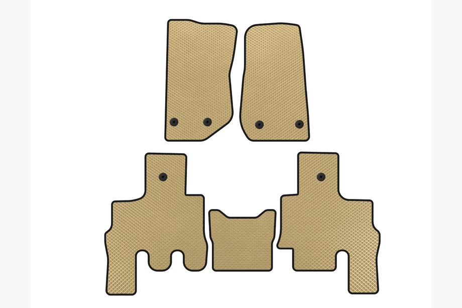 Jeep Wrangler 2007-2017 EVA Floor Mats (Beige) Image