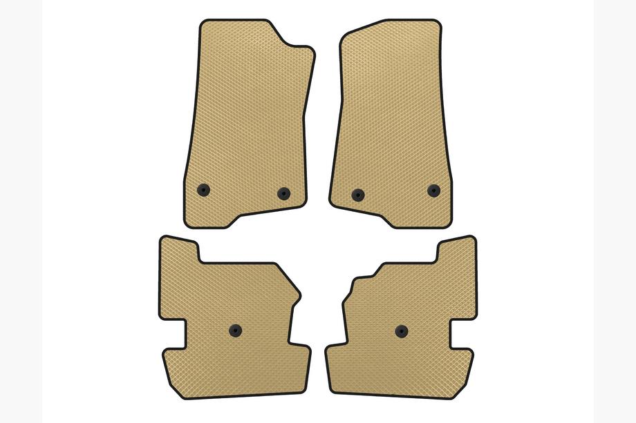 Jeep Wrangler 2018- EVA Floor Mats (Beige) Image