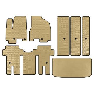 EVA Floor Mats (full interior, Beige) Kia Carnival 2014-2020