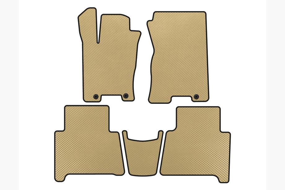 Kia Mohave 2008-2016 EVA Floor Mats (Beige) Image