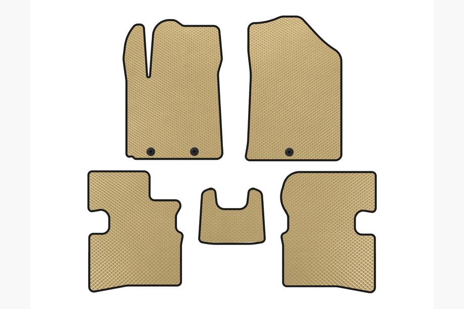Kia Picanto 2004-2011 EVA Floor Mats (2009-2011, HB, Beige) Image