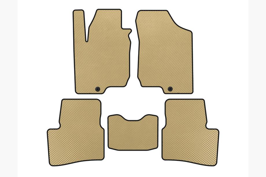 Kia Ceed 2007-2012 EVA Floor Mats (HB, 3-Door, Beige) Image