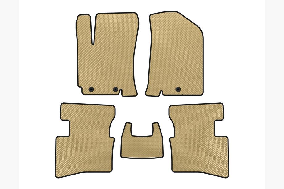 Kia Rio 2012-2017 EVA V2 Floor Mats (Beige) Image