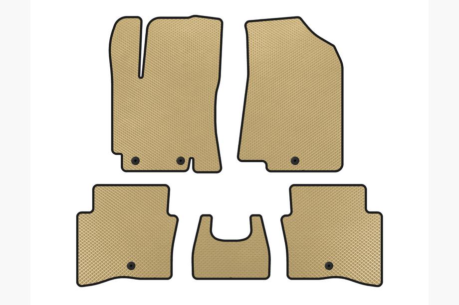 Kia Rio 2012-2017 EVA Floor Mats (SD, Beige) Image