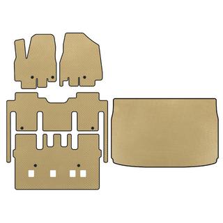 EVA Floor Mats (full interior, 8-seater, Beige) Kia Sedona 2014-2020