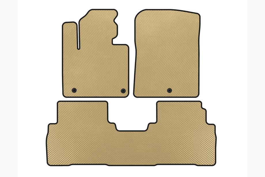 Kia Sorento III UM 2014-2020 EVA Floor Mats (7-Seater, Beige) Photo 1