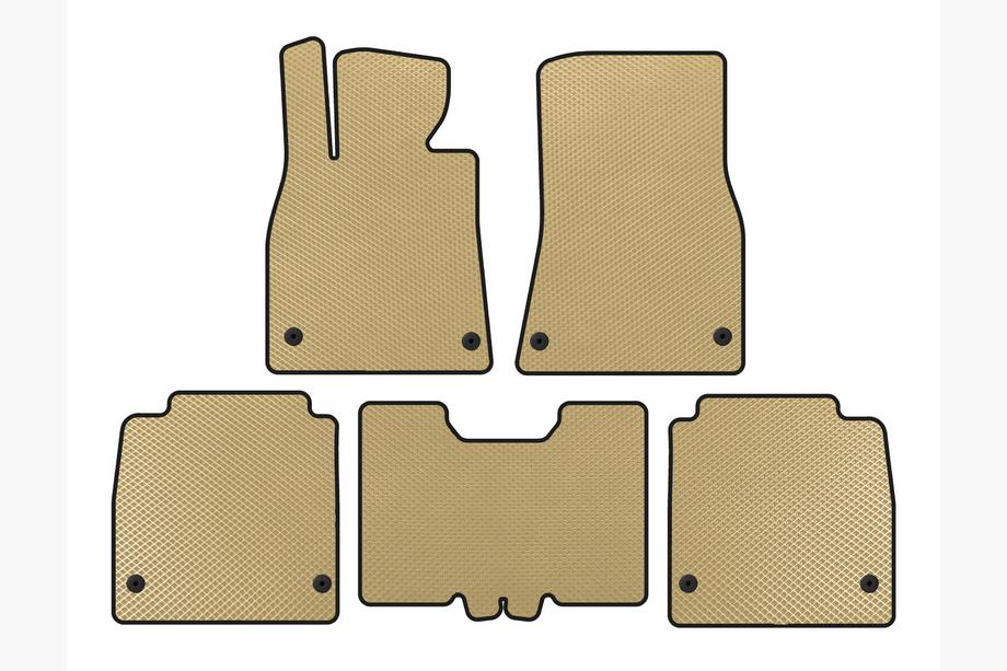 Lexus LS 2007-2017 EVA Floor Mats (2007-2010, SD, Long Wheelbase, Beige) Image