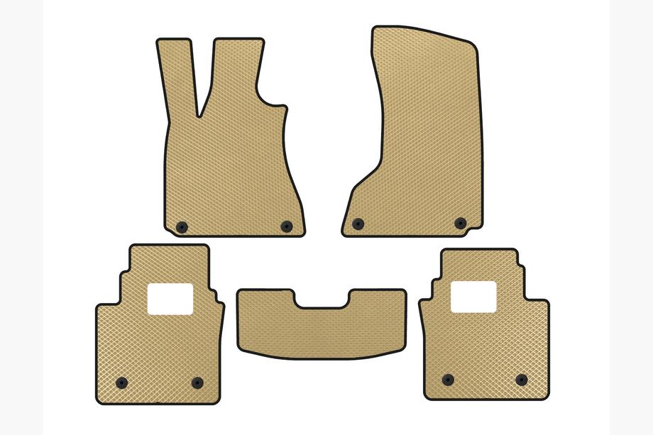 Maserati Quattroporte 2013-2023 EVA Floor Mats (SD, Beige) Image