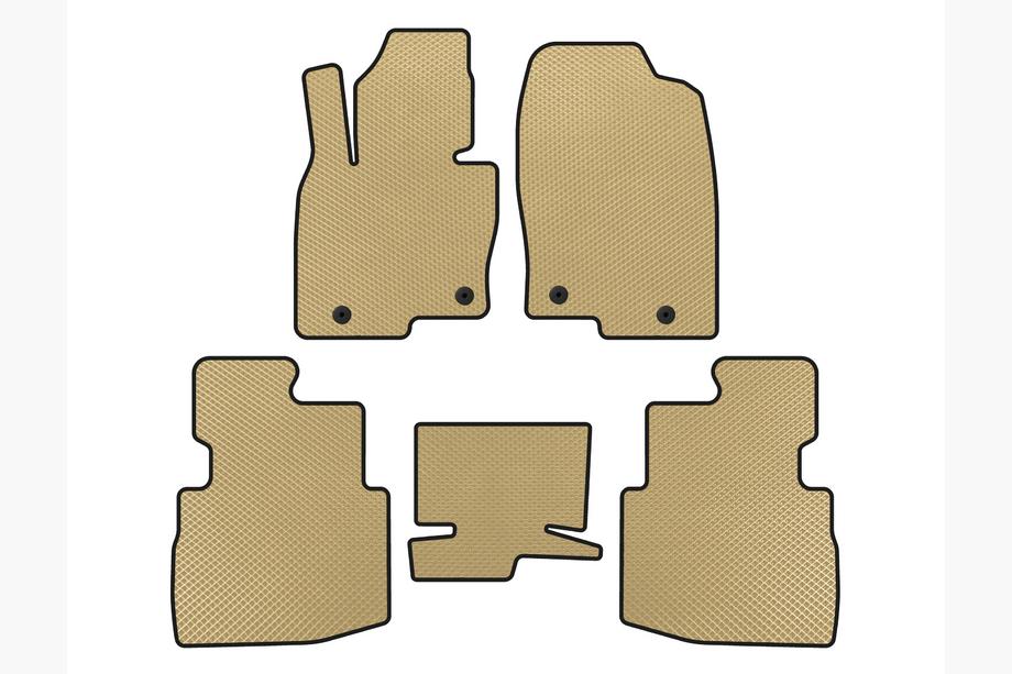 Mazda CX-9 2017- EVA Floor Mats (2 Rows, 7-Seater, Beige) Image