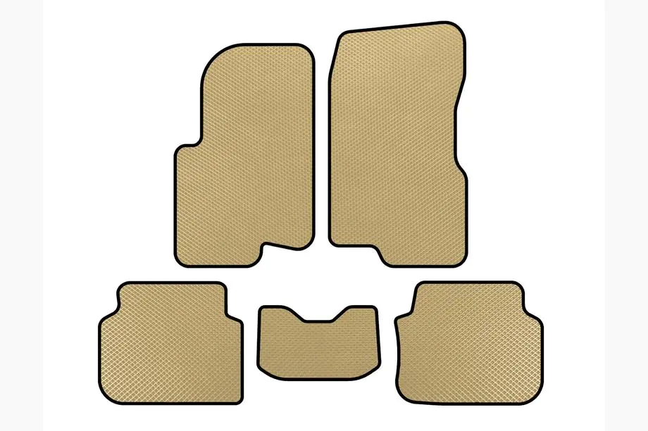 Smart 1998-2007 EVA Floor Mats (2003-2007, Forfour, Beige) Image