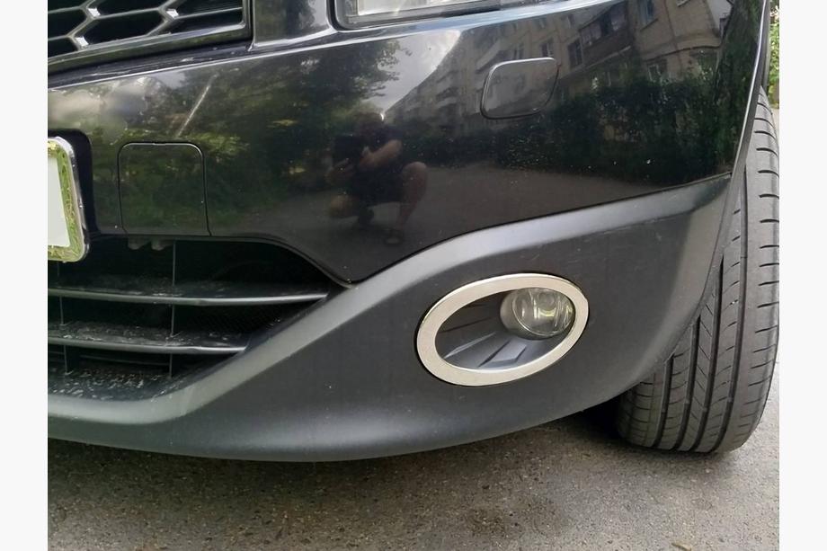 Nissan Qashqai 2010-2014 Fog light trims outer only (2 pcs, stainless steel) Image