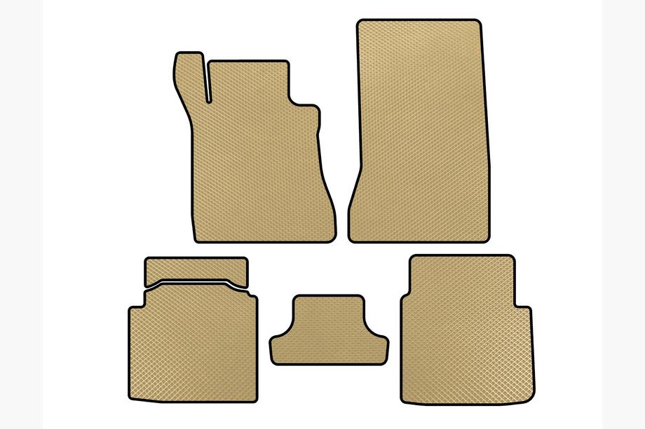 Mercedes S-class W126 1979-1991 EVA Floor Mats (SD, Short Base, Beige) Image