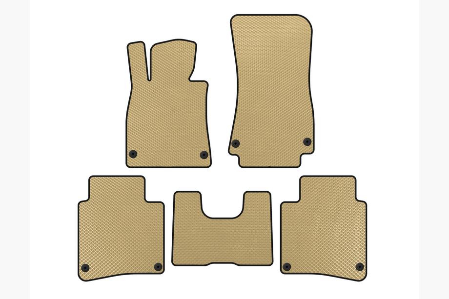 Mercedes S-class W222 2013-2022 EVA Floor Mats (2017-2020, SD, Long Wheelbase, Beige) Image