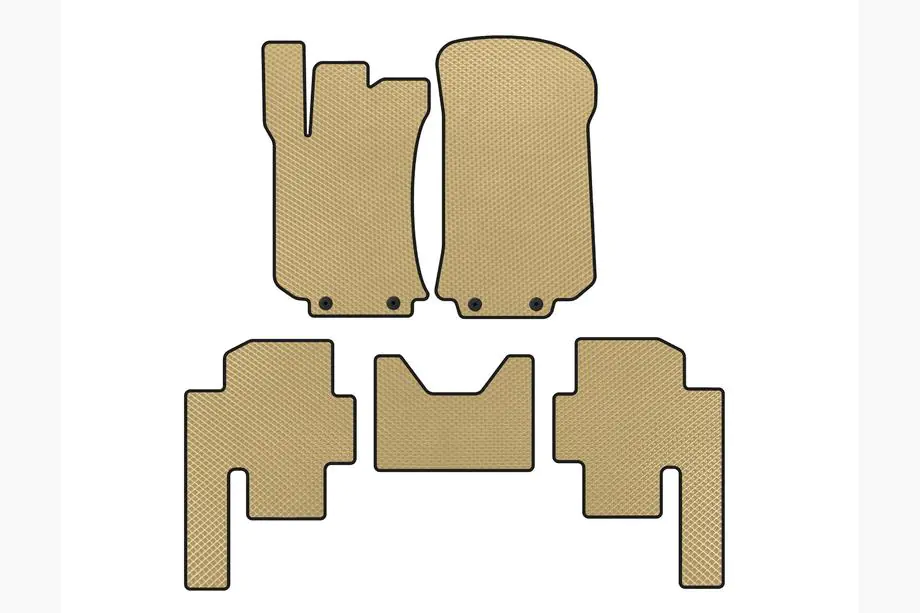 Mercedes R-class W251 2005-2017 EVA Floor Mats (2 Rows, Beige) Image