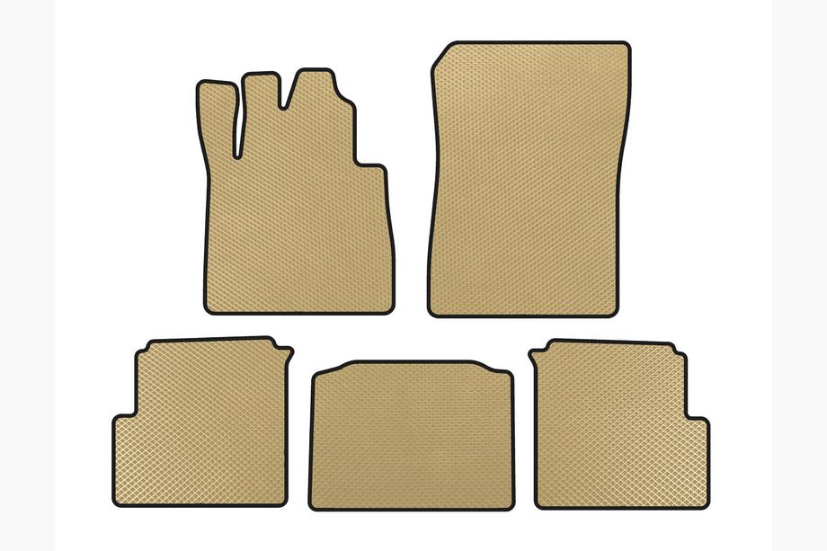 Mercedes G class W463 1990-2018 EVA Floor Mats (2012-2015, 5-Door, Beige) Image