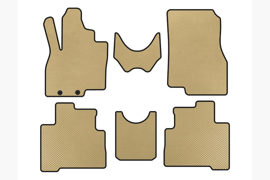 Mitsubishi Grandis 2003-2011 EVA Floor Mats (2 Rows, Beige) Image