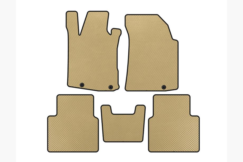 Nissan Maxima 2015-2023 EVA Floor Mats (SD, Beige) Image