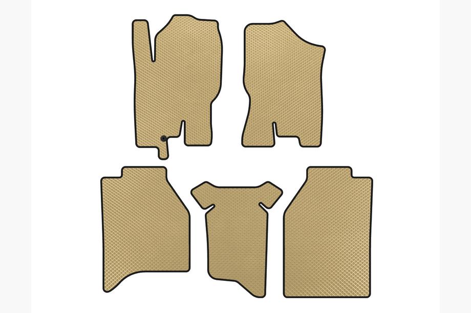 Nissan Navara 2006-2015 EVA Floor Mats (No Boxes, Beige) Image