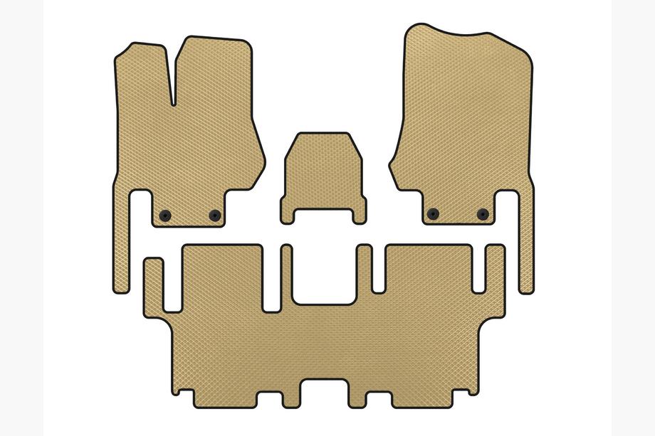 Nissan Quest 2011-2017 EVA Floor Mats (2 Rows, 7-Seater, Beige) Image