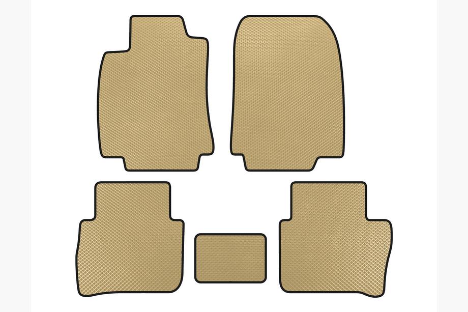 Nissan Tiida 2011-2014 EVA Floor Mats (HB, Beige) Image
