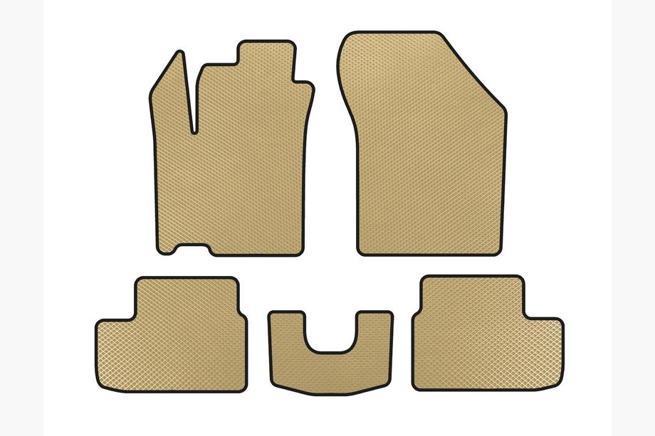 Opel Agila 2007-2015 EVA Floor Mats (HB, Beige) Image