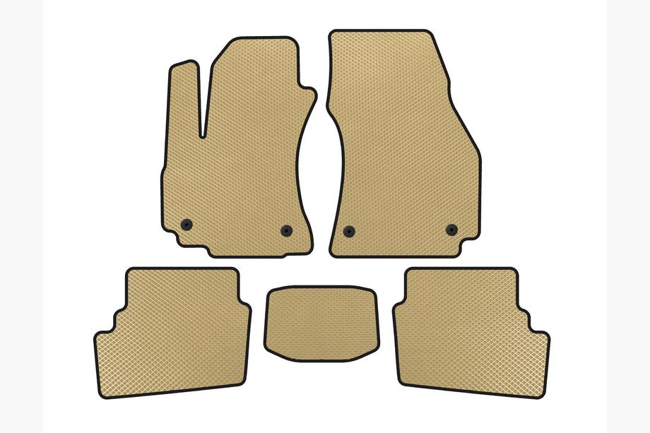 Opel Zafira A 1998-2005 EVA Floor Mats (2 Rows, 2003-2005, 7-Seater, Beige) Image