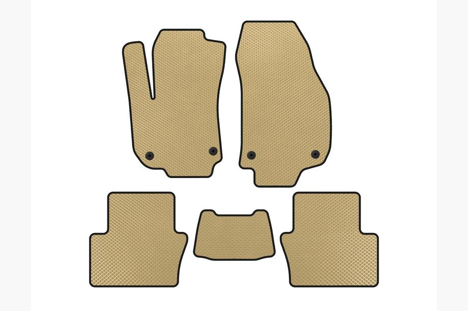 Opel Zafira B 2005–2011 EVA Floor Mats (2 Rows, Beige) Image