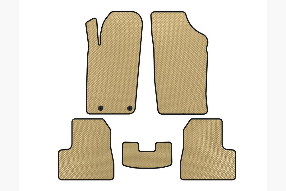 Peugeot 206 1998-2024 EVA Floor Mats (2009-2013, Beige) Image