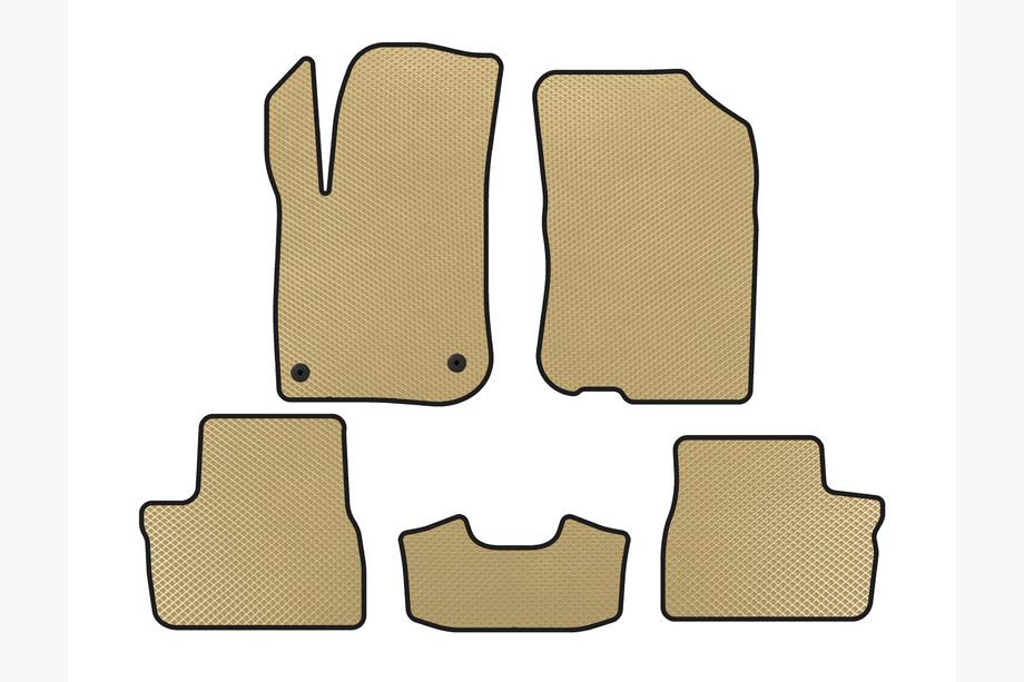 Peugeot 208 2012-2019 EVA Floor Mats (HB, 5-Door, Beige) Image