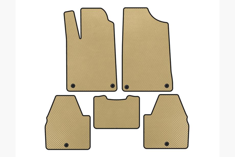 Peugeot 607 1999-2010 EVA Floor Mats (SD, Beige) Image