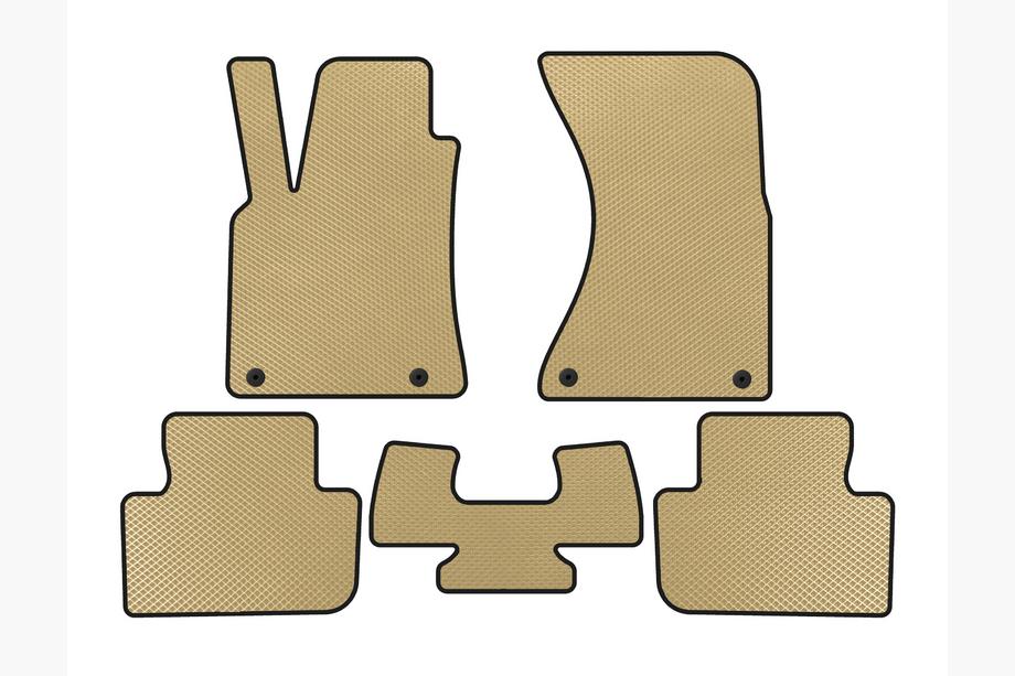 Porsche Macan 2014-2024 EVA Floor Mats (2014-2018, Beige) Image