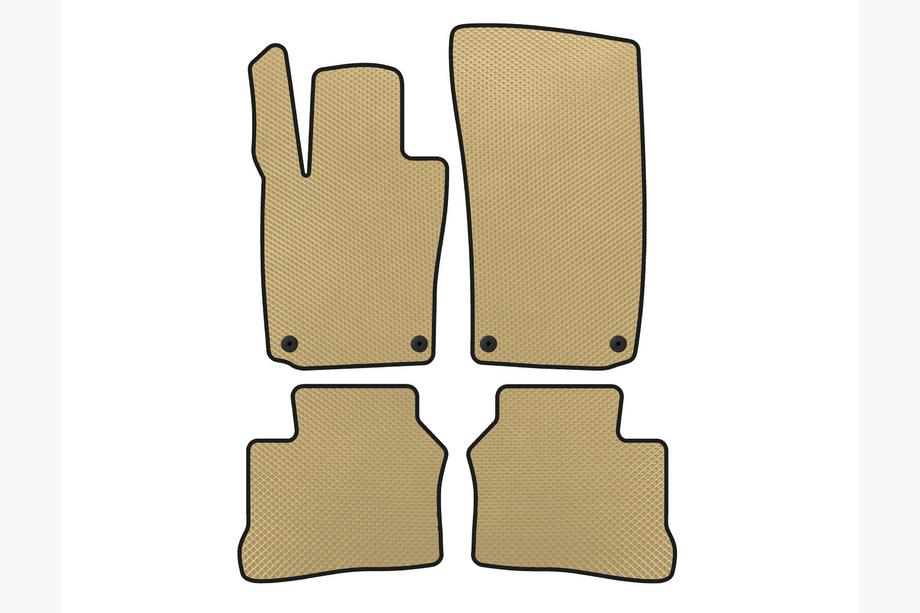Porsche Panamera 2009-2016 EVA Floor Mats (2009-2013, Coupe, 4-Door, Beige) Image