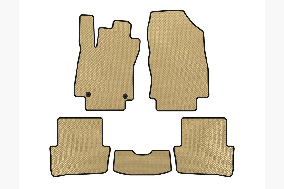 Renault Clio IV 2012-2019 EVA Floor Mats (2012-2016, HB, 5-Door, Beige) Image