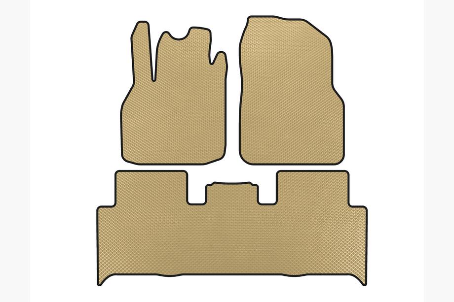Renault Scenic/Grand 2003-2009 EVA Floor Mats (2 Rows, Beige) Image