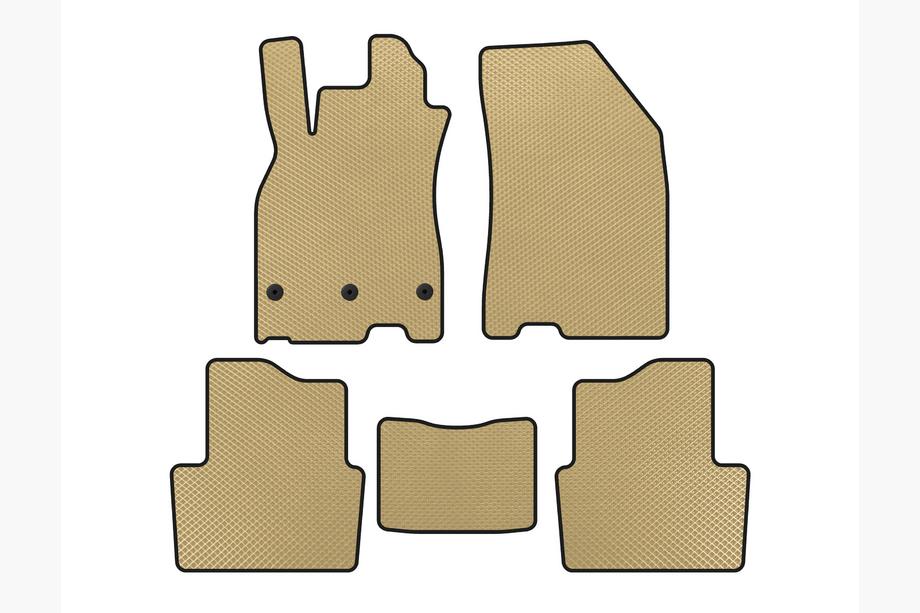 Renault Megane III 2009-2016 EVA Floor Mats (SD, Beige) Image
