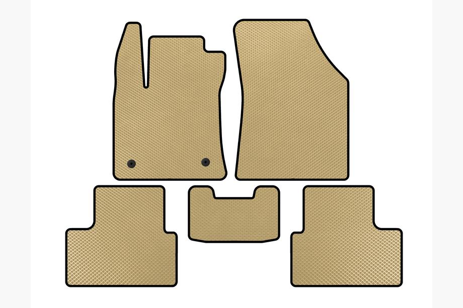Renault Megane IV 2016-2025 EVA Floor Mats (SD, Beige) Image