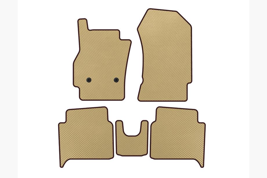 Renault Zoe 2012-2019 EVA Floor Mats (HB, Beige) Image