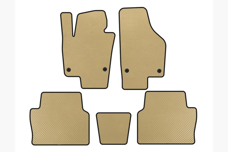 Seat Alhambra 2010- EVA Floor Mats (2 Rows, Beige) Image