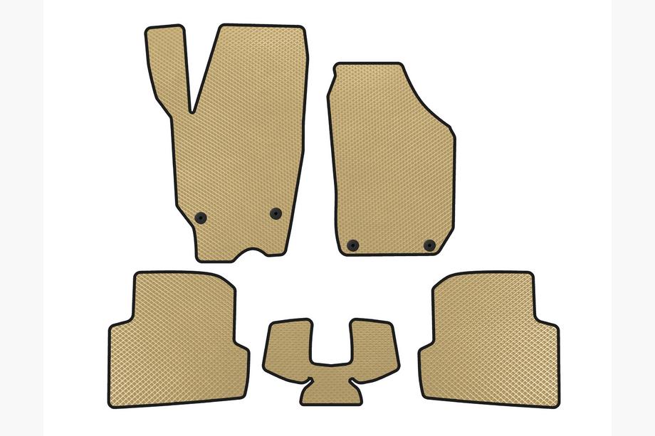 Skoda Fabia 2007-2014 EVA Floor Mats (2010-2014, SW, Beige) Image
