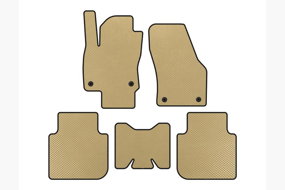 Skoda Kodiaq 2016-2023 EVA Floor Mats (5-Seater/Automatic, Beige) Photo 1