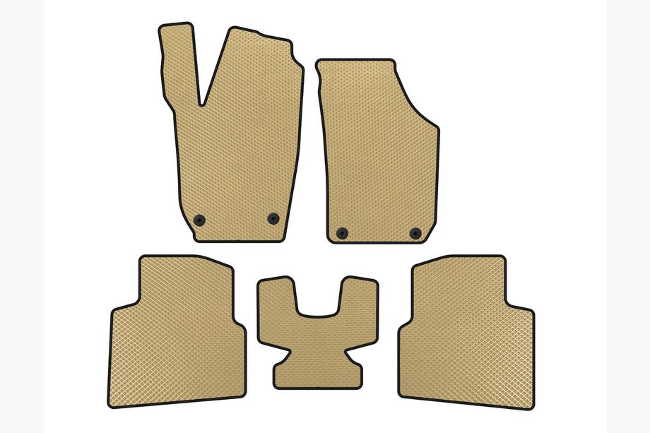 Skoda Roomster 2006-2015 EVA Floor Mats (Beige) Image