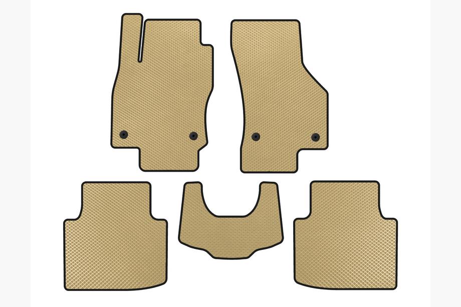 Skoda Superb 2015-2024 EVA Car Mats (with Paw, Beige) Image