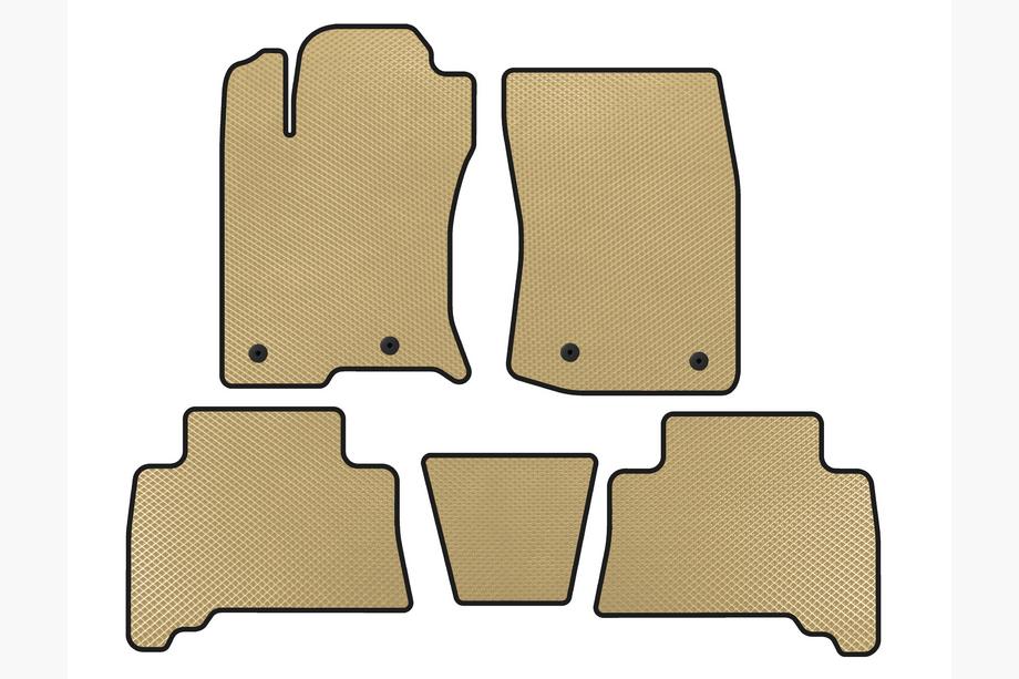 Toyota 4Runner 2009-2024 EVA Floor Mats (2009-2014, Beige) Image